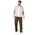 KOTTY Men's Solid Mid Rise Utility Pocket Button Willow Blue Regular Cargo