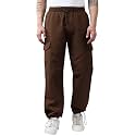 KOTTY Men's Solid Mid Rise Utility Pocket Button Willow Blue Regular Cargo