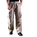KOTTY Men's Solid Mid Rise Utility Pocket Button Willow Blue Regular Cargo