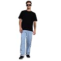 KOTTY Men's Solid Mid Rise Utility Pocket Button Willow Blue Regular Cargo