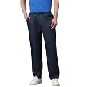 KOTTY Men's Solid Mid Rise Utility Pocket Button Willow Blue Regular Cargo