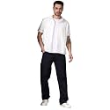 KOTTY Men's Solid Mid Rise Utility Pocket Button Willow Blue Regular Cargo