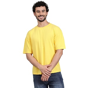 KOTTY Mens Solid Oversized Fit T-Shirt