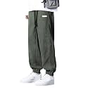 KOTTY Men39s SolidButtonWideLoose fitCorduroy Trousers amp Pant