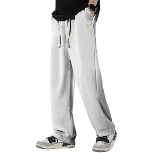 KOTTY Mens Solid Wide Leg Relaxed Fit