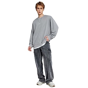 KOTTY Mens Baggy Straight Fit Denim Jeans