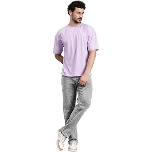KOTTY Mens Baggy Straight Fit Denim Jeans