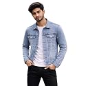 KOTTY Mens Classic Denim Jacket with Button