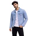 KOTTY Mens Classic Denim Jacket with Button