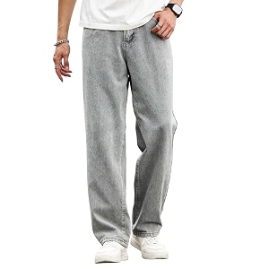 KOTTY Mens SolidMid Rise Coin PocketButtonAnkle LengthLoose