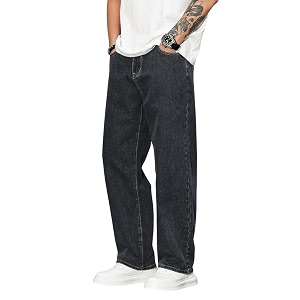 KOTTY Mens SolidMid Rise Coin PocketButtonAnkle LengthLoose