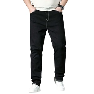 KOTTY Mens SolidMid Rise Coin PocketButtonAnkle LengthLoose