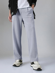 KOTTY Regular Fit Men Grey Trousers