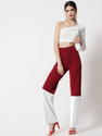 KOTTY Regular Fit Women Red, White Trousers
