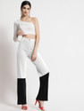 KOTTY Regular Fit Women White, Black Trousers