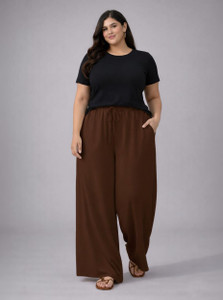 KOTTY Relaxed Women Brown Trousers
