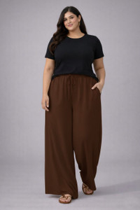KOTTY Relaxed Women Brown Trousers