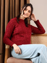 KOTTY Self Design High Neck Casual Women
