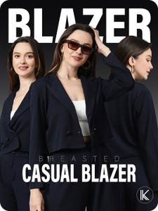 kotty solid single breasted casual women blazer