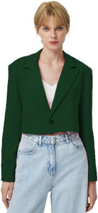 kotty solid single breasted casual women blazer