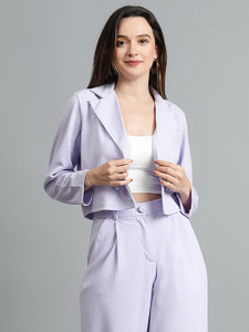 kotty solid single breasted casual women blazer