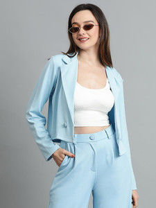 kotty solid single breasted casual women blazer