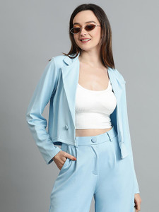 kotty solid single breasted casual women blazer