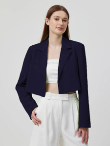 kotty solid single breasted casual women blazer