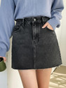 KOTTY Solid Women A-line Grey Skirt