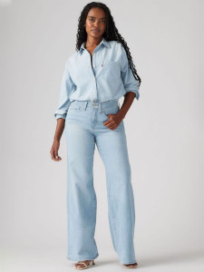 KOTTY Wide Leg Women Blue Jeans