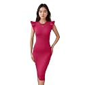 KOTTY Women39s Bodycon Solid Midi Dress