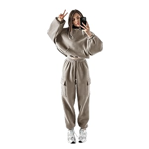 KOTTY Womens Co-Ords Solid Sweatshirt With Sweatpant