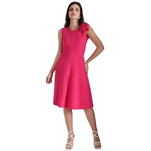 KOTTY Womens Fit And Flare Knee Length