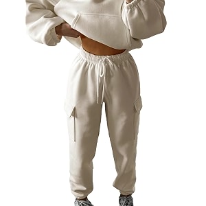 KOTTY Womens Fleece Tracksuit Set with HoodieSoft