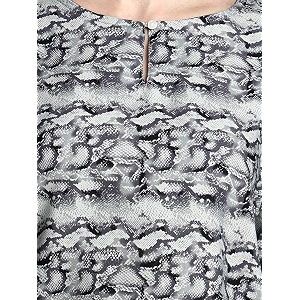 kotty womens 34 sleeve multicolor topwhiteampblackl