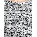 KOTTY Womens 3/4 Sleeve Multicolor Top(White&amp;Black,L)