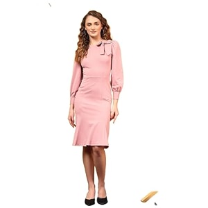 KOTTY Womens Flowy Midi Round Neck Plus