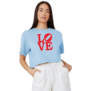 KOTTY Womens Letter Print Oversized Fit T-Shirt