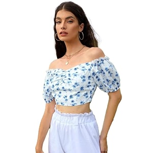 KOTTY Womens Polyester Regular Fit Off Shoulder