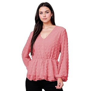 KOTTY Womens Solid Long Sleeve Regular Fit