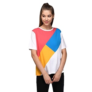 KOTTY Womens Solid Regular Fit T-Shirt