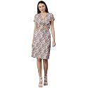 KOTTY Women's Solid Relaxed Fit Short Sleeve Co-ord Top and Skirts Set