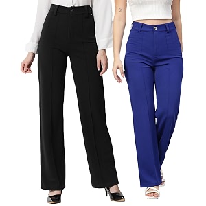 KOTTY Womens Straight Casual Pants