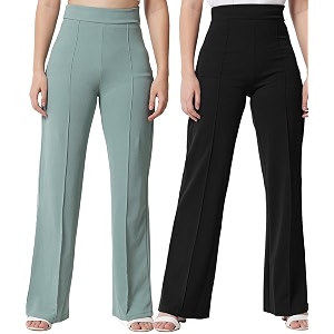 KOTTY Womens Straight Casual Pants