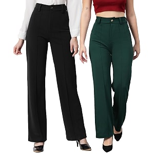 KOTTY Womens Straight Casual Pants