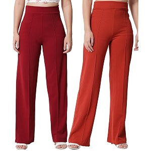 KOTTY Womens Straight Casual Pants