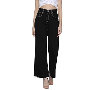 kotty flare bottom jeans for women  stylish slim fit with bell shape leg