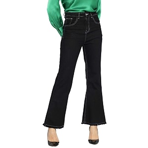 kotty women39s flared stretch jeans  high rise fit with soft flexible denim