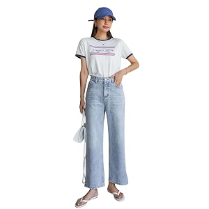 kotty women39s straight leg denim  classic mid waist cut