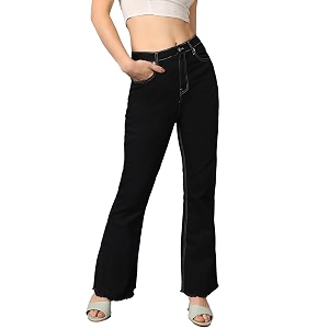 kotty women39s high waist stretchable denim jeansstylish straightflaredbootcut ampwide leg stylesqueen color collection